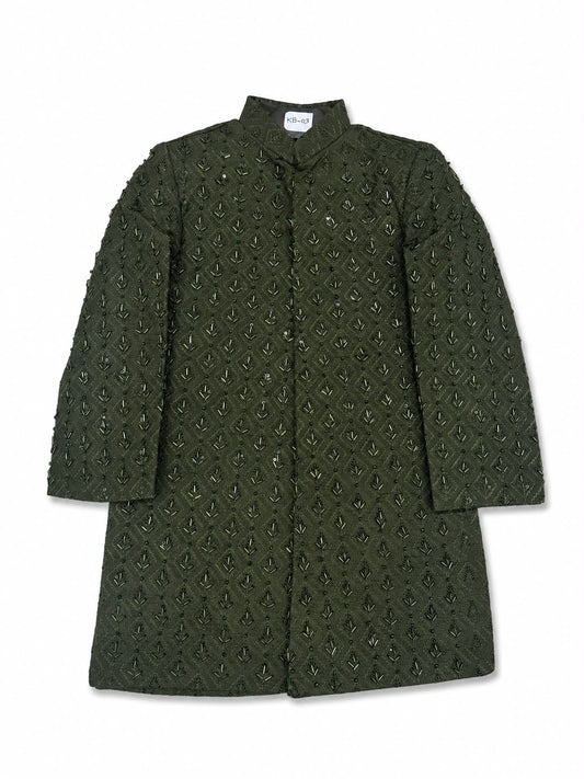 Green Sherwani Kids