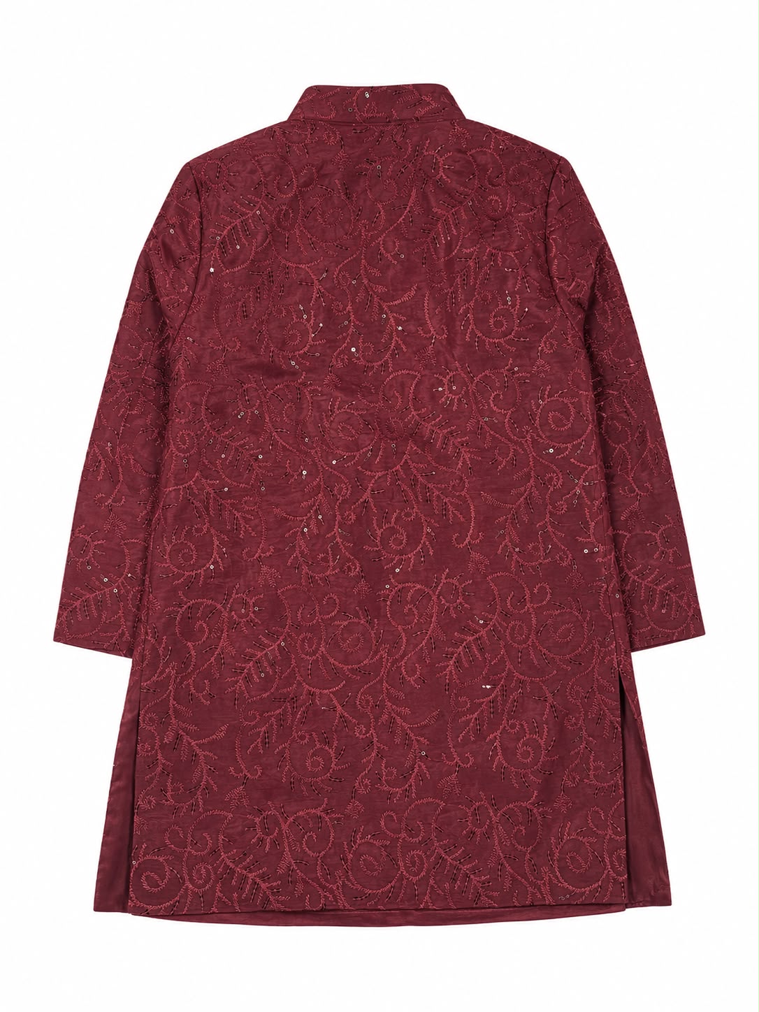 Open Gown Maroon Kids 012