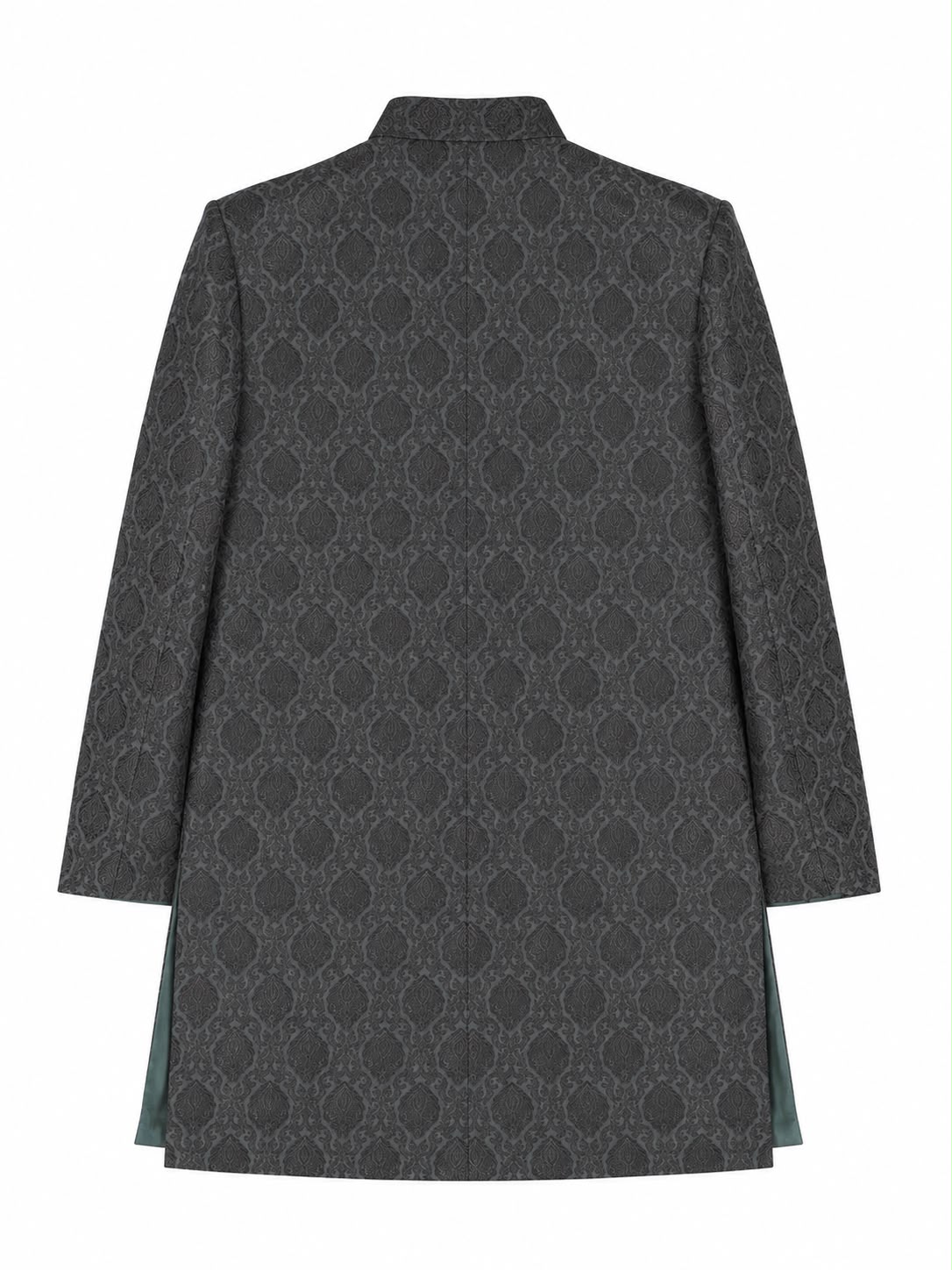 Open Gown Suit Green and Black