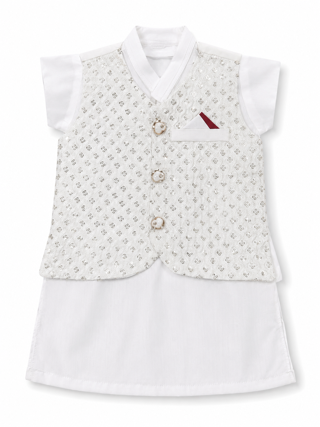 Waistcoat Suits Kids White 01