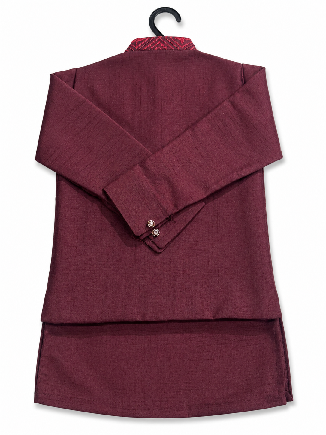 Kids Waistcoat Suits Maroon 01