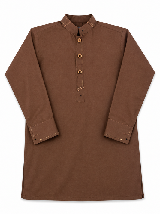 Kurta Trouser Brown Kids 10