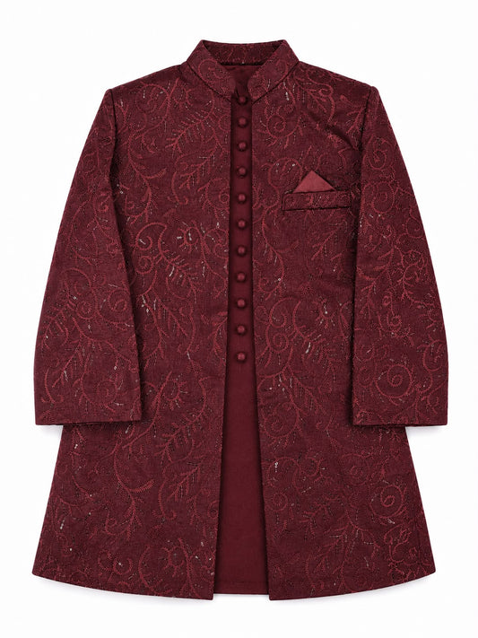 Open Gown Maroon Kids 012