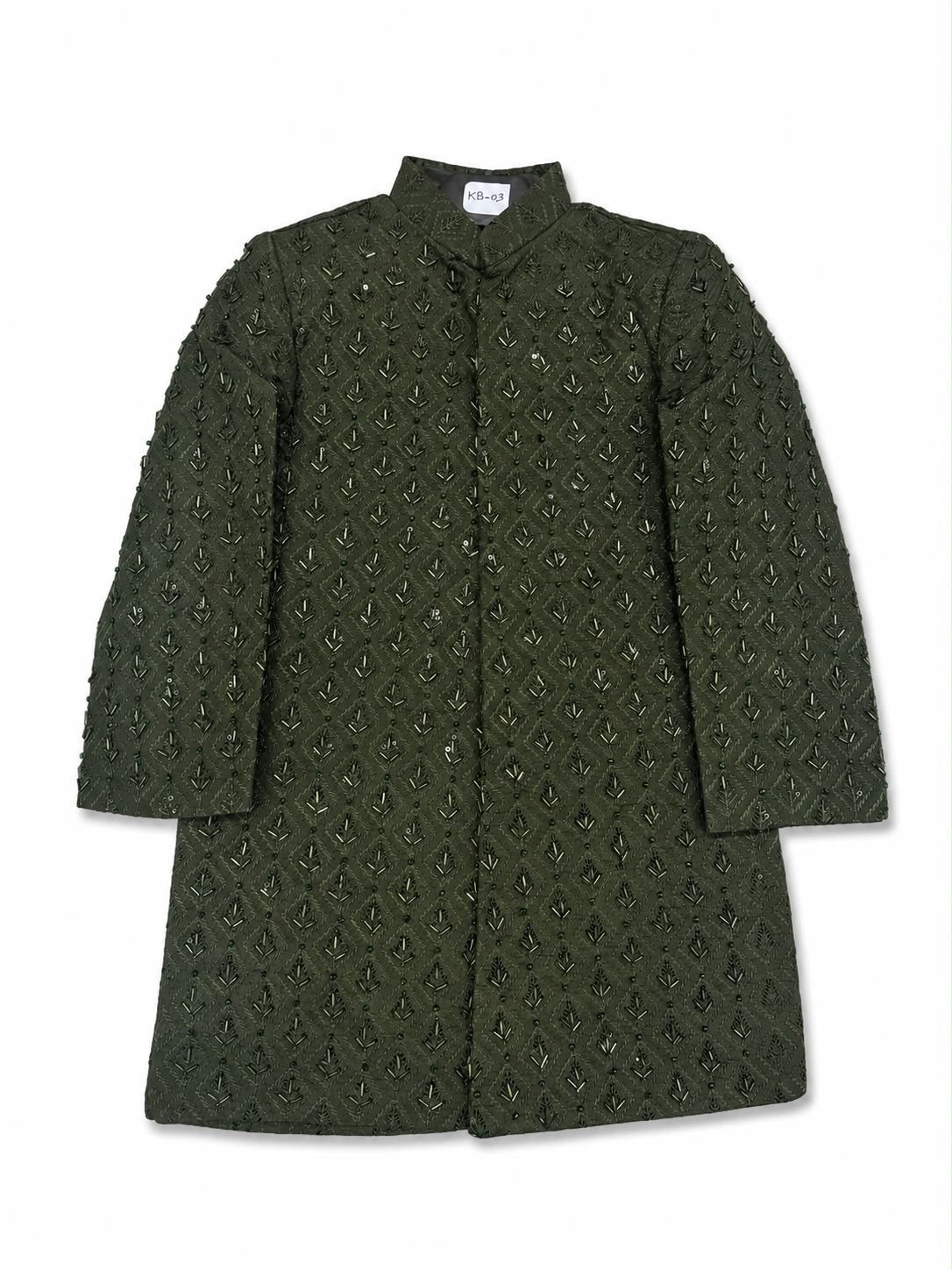 Green Sherwani Kids