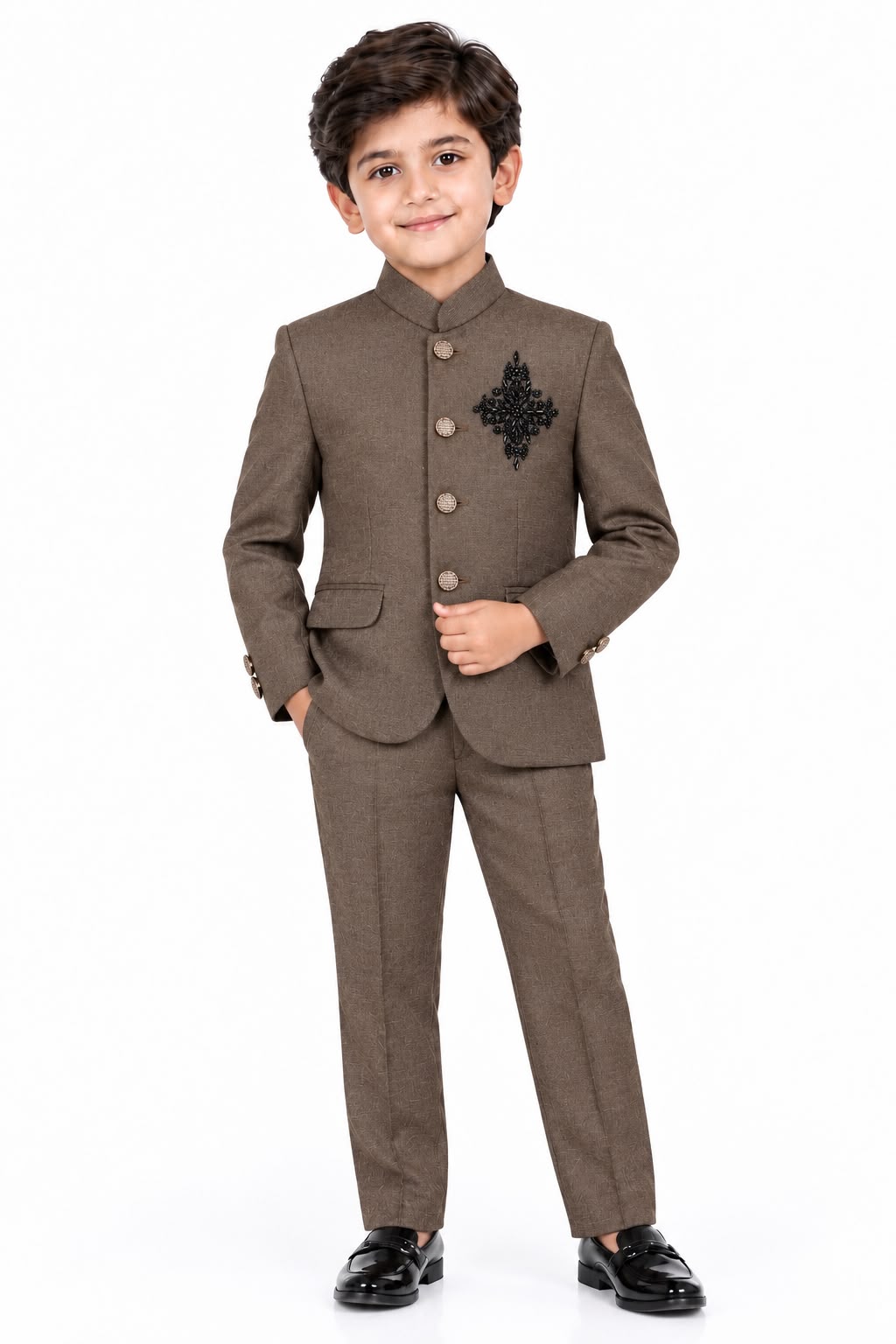 Embelishment Brown Prince Suit