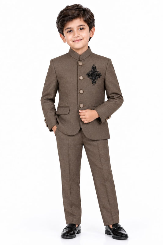 Embelishment Brown Prince Suit