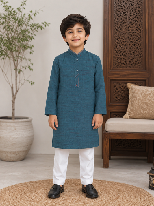 Kurta Trouser Green Kids 15