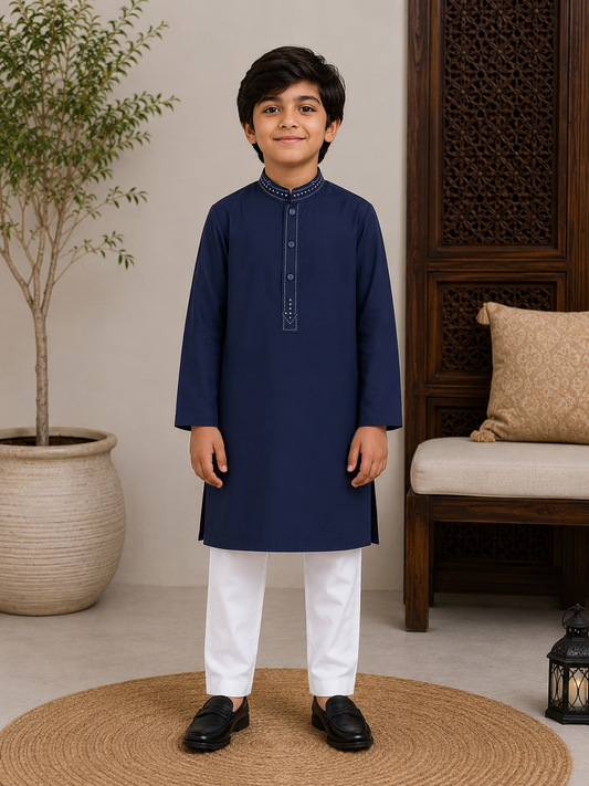 Kurta Trouser Kids Blue 10